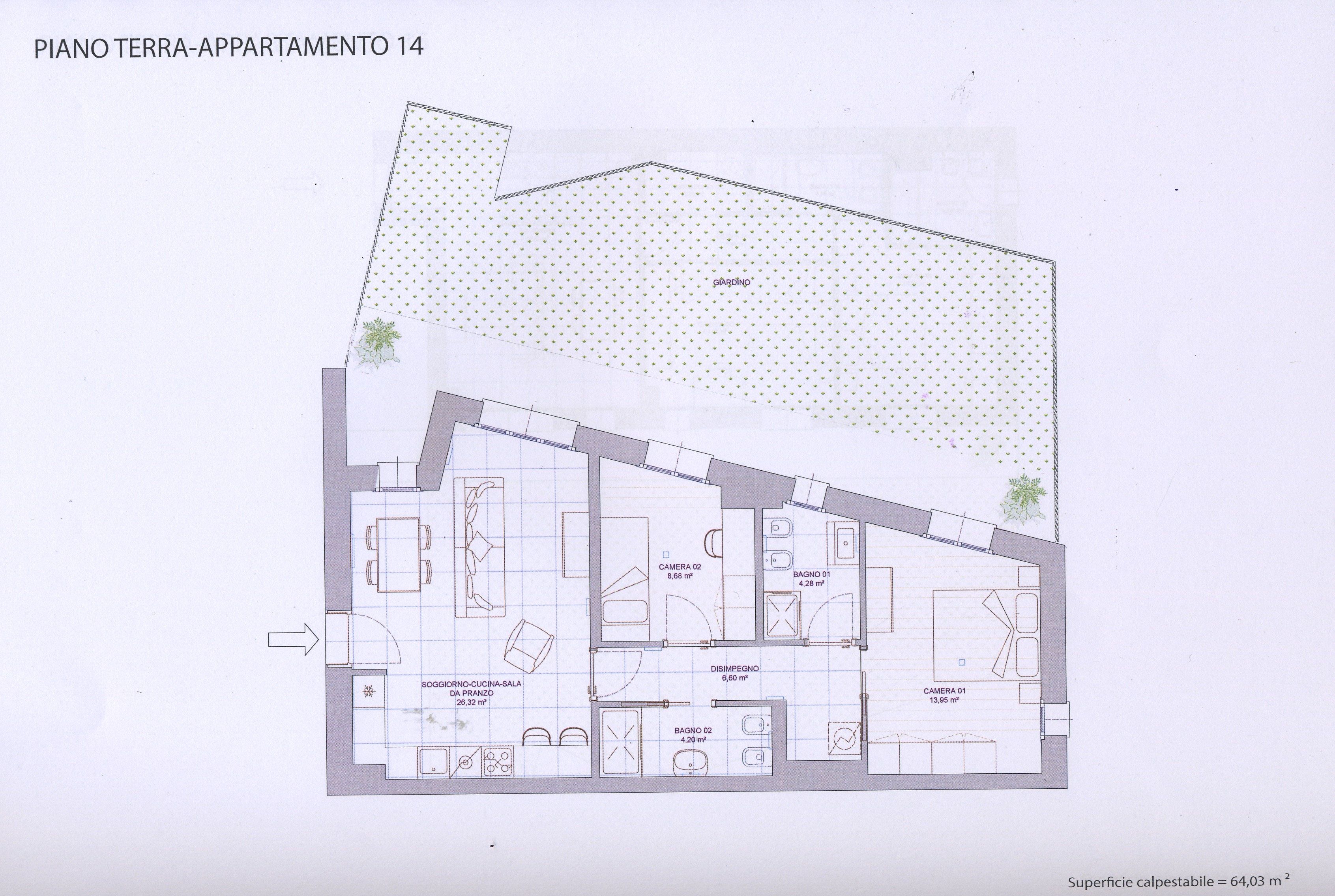 Planimetria Trilocale